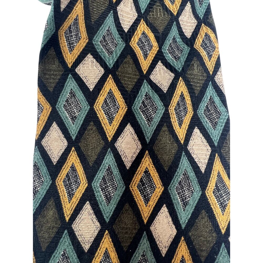 Natural Exchange Alexander Lloyd XL Repp Silk Tie Diamond Vintage - Picture 4 of 10